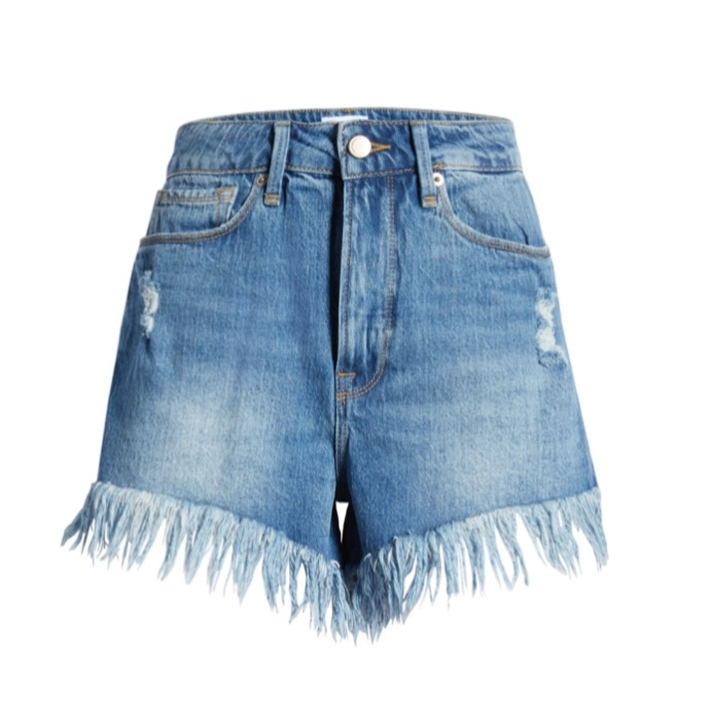 Good American - Bombshell Chewed Denim Shorts - Sz 6/28